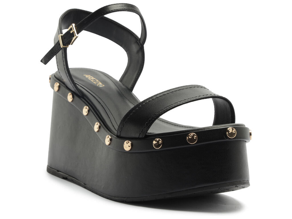 Sandália Feminina Arezzo ref. PRETA PLATAFORMA - VintedoisK Imagem principal do produto
