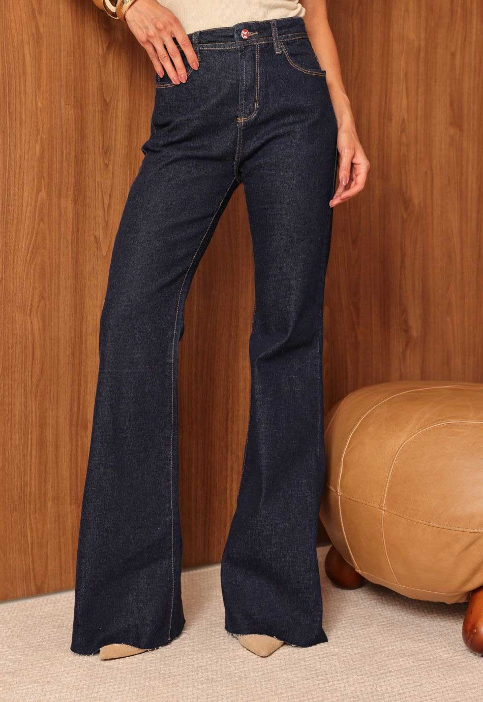 Calça Feminina ALCANCE ref. JEANS ESCURA - VintedoisK Imagem principal do produto