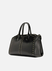 BOLSA TOTE PRETA VERNIZ GRANDE REBITES A 50021 1006 0001 AREZZO