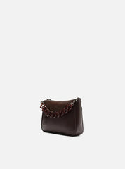 BOLSA TIRACOLO MARROM ESCURO IARA PEQUENA A 50023 0518 0080 AREZZO