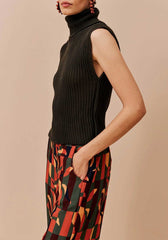 BLUSA CANELADA GOLA ALTA TRICOT 104460 CACAY