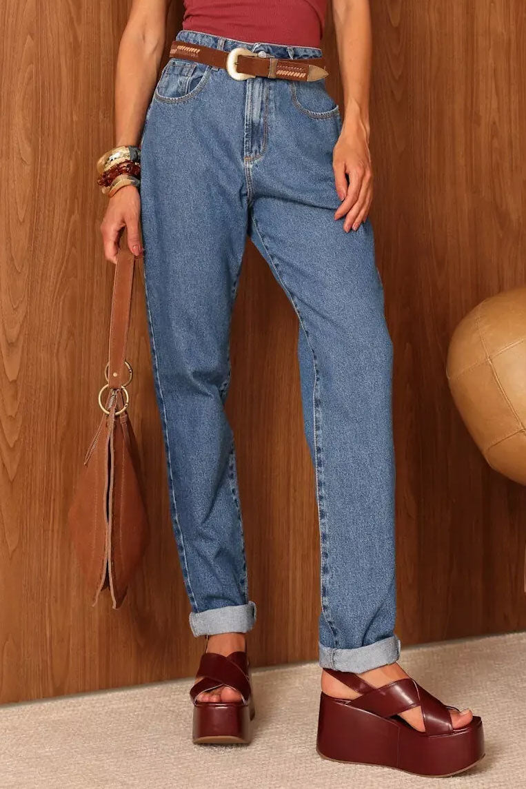 Calça Feminina ALCANCE ref. JEANS MOM - VintedoisK