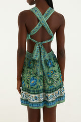 VESTIDO CURTO AZULEJO FLORIDO 346498 FARM RIO