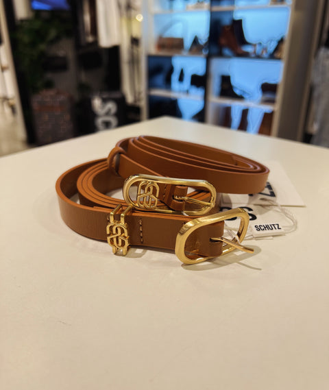 Cinto Fininho Marrom S 43002 0001 0008 Schutz — Instagram @lojavintedoisk