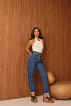 Calça Feminina ALCANCE ref. JEANS MOM - VintedoisK