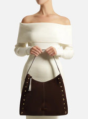 BOLSA HOBO MARROM ACAMURÇADA GRANDE REBITES A 50011 0961 0003 AREZZO