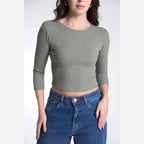 BLUSA CANELADA MANGA 3/4 BLFEM00232 REVANCHE