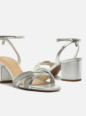 SANDÁLIA PRATA SALTO BLOCO STRASS ENLACE A 11551 0072 0001 AREZZO