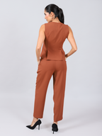 Calça Feminina Skenn ref. ALFAIATARIA CETIM - VintedoisK