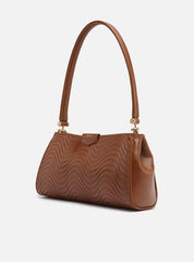 BOLSA SHOULDER MARROM COURO WAVE MÉDIA A 50018 1141 0003 AREZZO