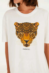 BLUSA T-SHIRT MEDIA ONÇA 347444 FARM RIO