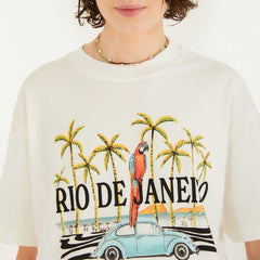 BLUSA T-SHIRT MEDIA BRASILEIRINHO 352967 FARM RIO