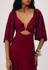 VESTIDO LONGO DETALHE PASSADOR 104687 CACAY