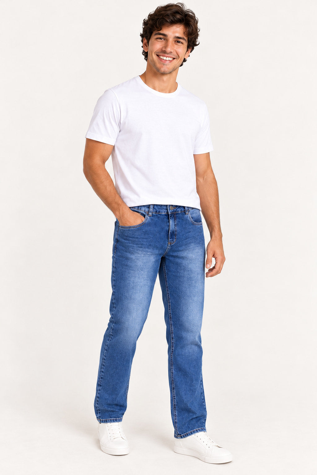 CALCA BAGGY JEANS MASC BARRA NORMAL CAMAS00082 REVANCHE