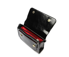 BOLSA TIRACOLO MÉDIA LISA PRETA C 50012 1970 0001 ANACAPRI