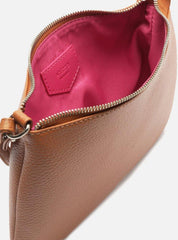 BOLSA TIRACOLO MARROM CARAMEL LUISA PEQUENA A 50023 0503 0069 AREZZO - Vintedoisk