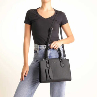 Bolsa Tote Média Essencial Com Pouch Preta C 50036 0001 0001 Anacapri - foto 8