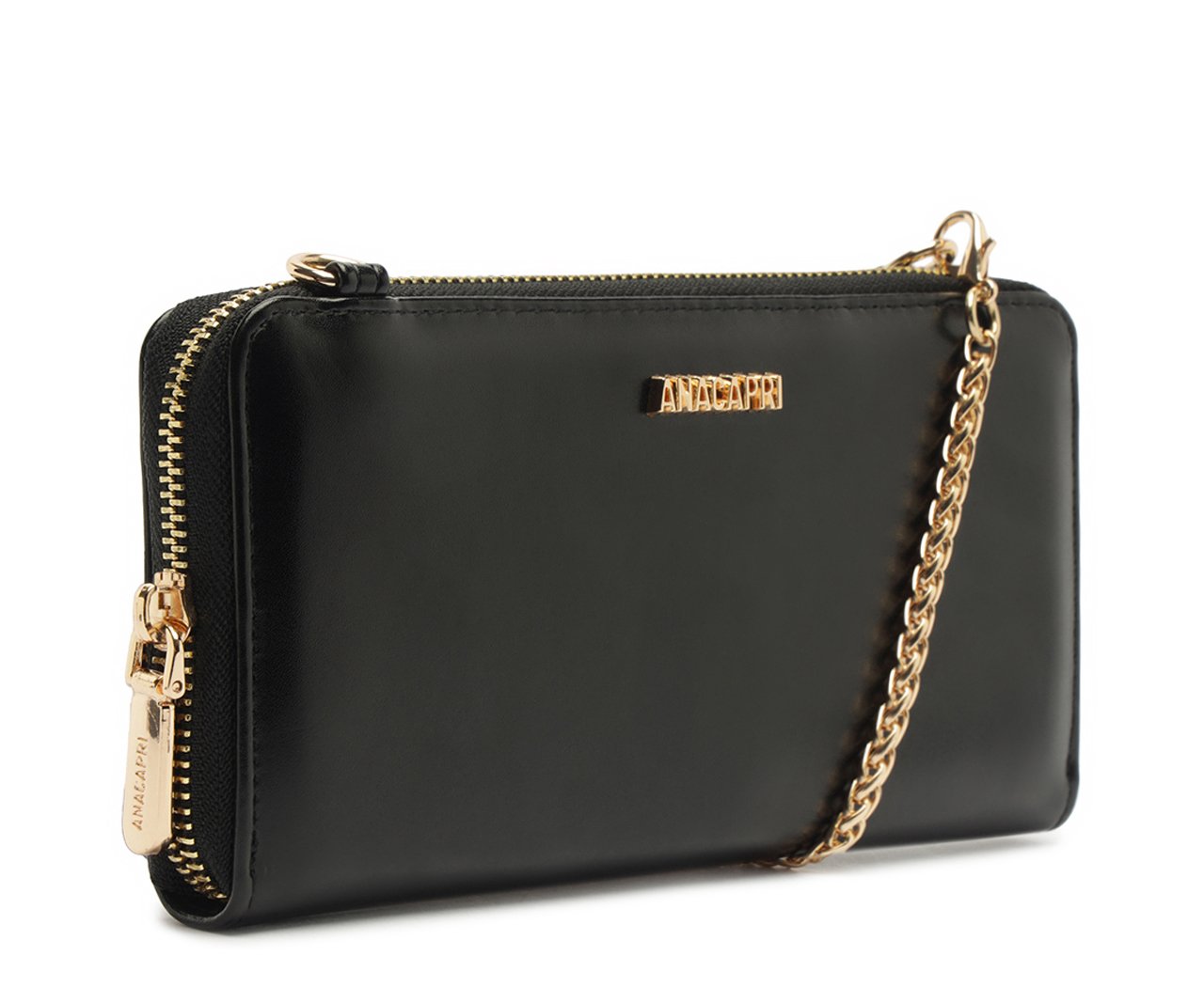 CARTEIRA CLUTCH PRETA C 40008 0010 0001 ANACAPRI Imagem secundária do produto