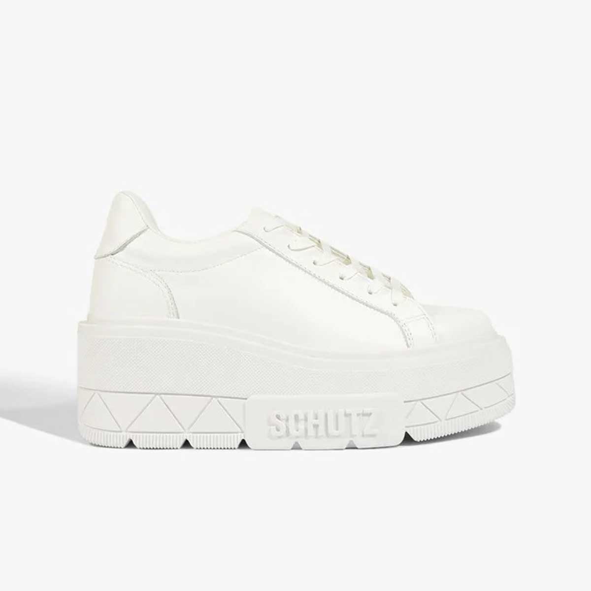 TÊNIS PLATAFORMA COURO BRANCO S 21547 0021 0005 SCHUTZ
