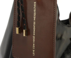 BOLSA SHOPPING GRANDE BOHO PORTA CARTÃO PRETA C 50012 1980 0001 ANACAPRI