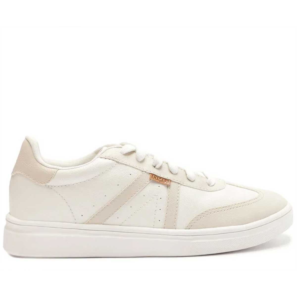 TÊNIS PONTILHADO LATERAL BIA BRANCO E BEGE  C 30523 0006 0001 ANACAPRI