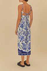 Vestido Midi Jardim De Porcelana 339597 Farm Rio