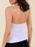 Blusa bandagem Skenn detalhe da trama e textura bandagem