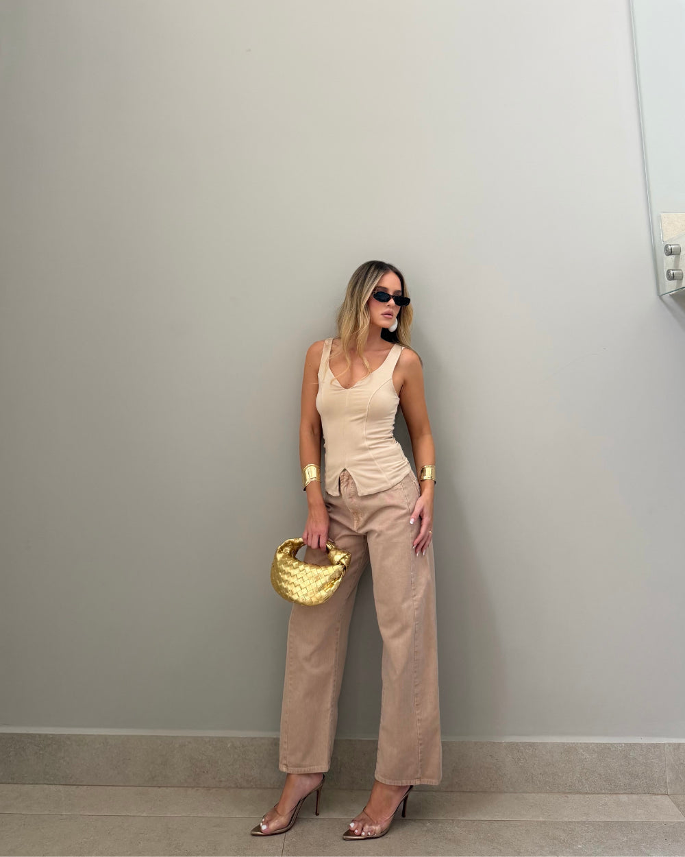 Calça Feminina ALCANCE ref. JEANS BALLOON - VintedoisK