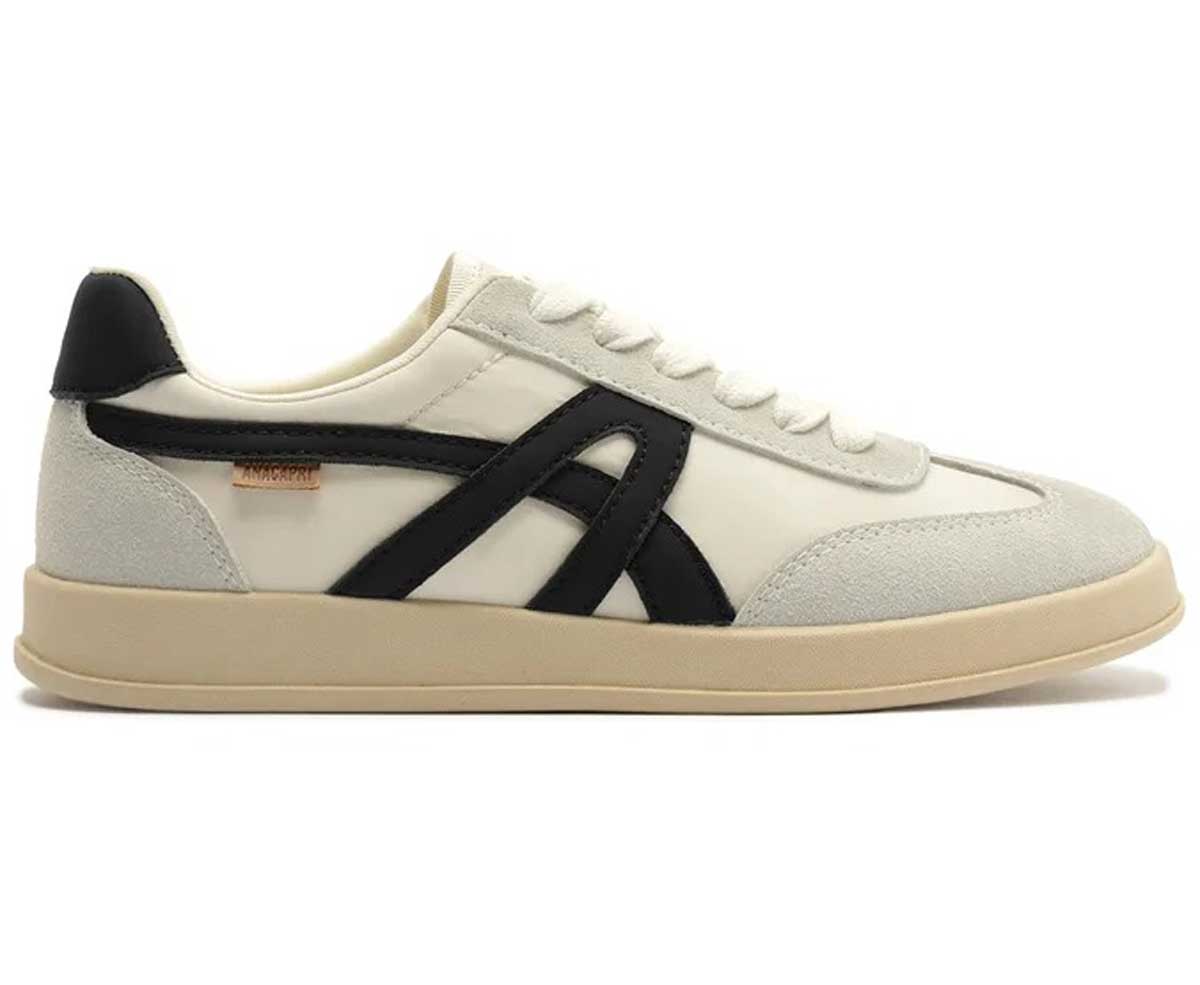 TÊNIS LULI BRANCO E PRETO C 30624 0001 0003 ANACAPRI
