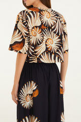 BLUSA T-SHIRT CROPPED MAR DE CONCHA 346476 FARM RIO