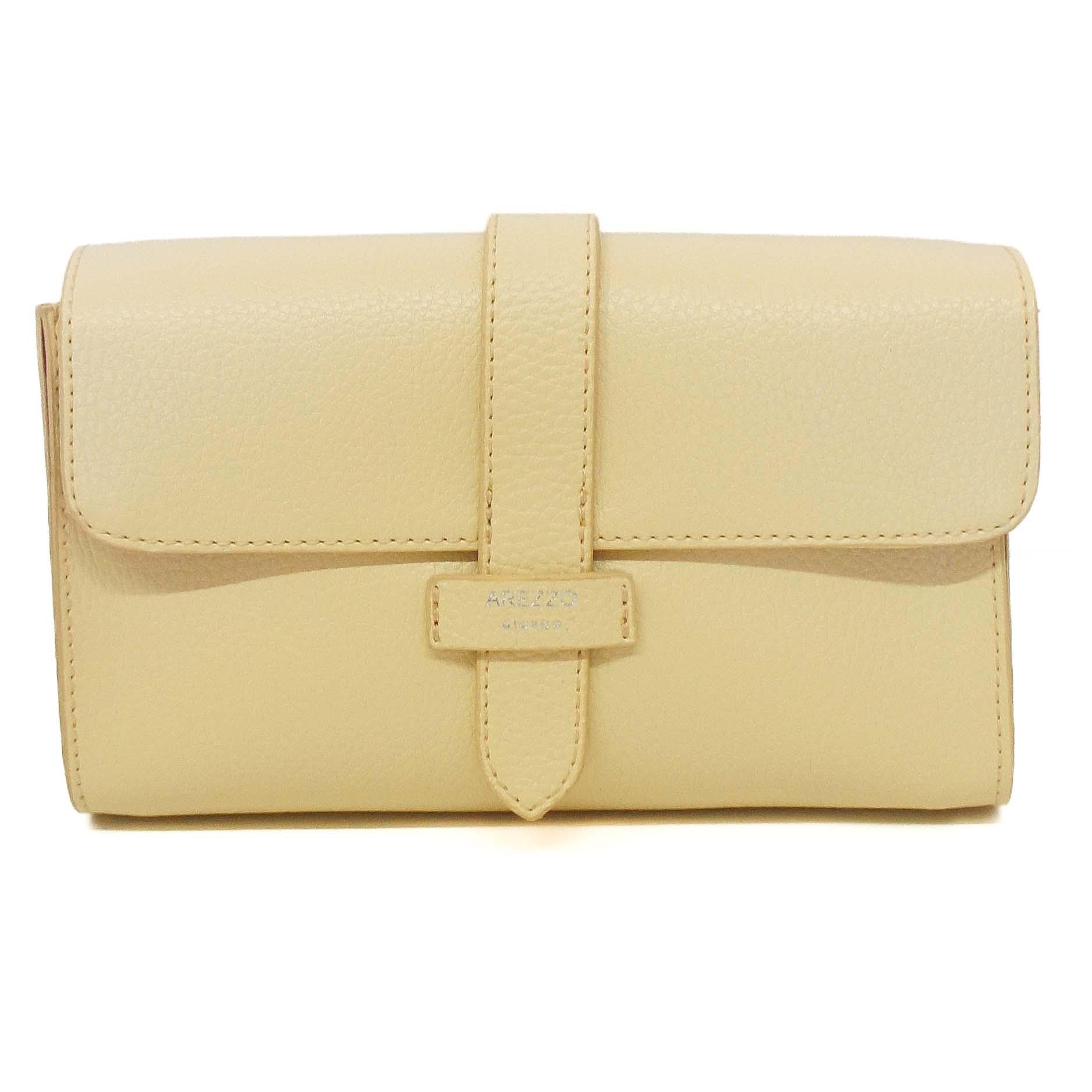 BOLSA TIRACOLO PEQUENA QUADRADA CREME A 50021 0639 0056 AREZZO - Vintedoisk