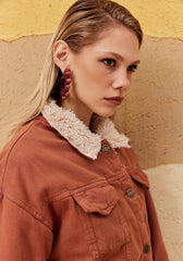 JAQUETA LISA DUBLADA SHERPA 604313 CACAY