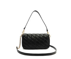 BOLSA TIRACOLO MÉDIA MATELASSÊ TRIANGULAR PRETA C 50036 0006 0001 ANACAPRI