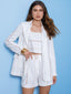 Blazer summer listrado 403805 Skenn feminino, frente com listras horizontais