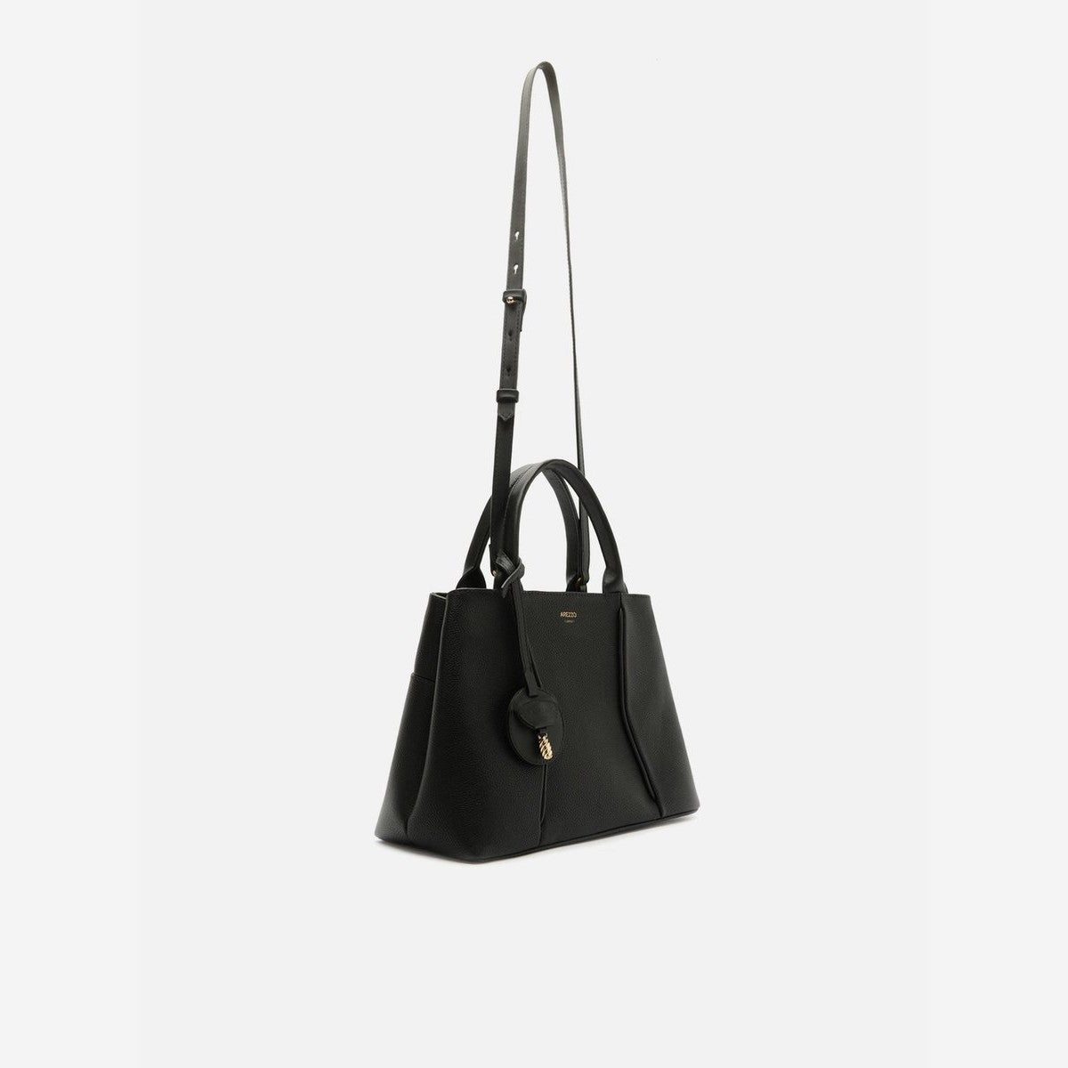 BOLSA TOTE PRETA MÉDIA METAIS A 50023 6932 0001 AREZZO