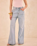Calça Feminina ALCANCE ref. JEANS FLARE - VintedoisK