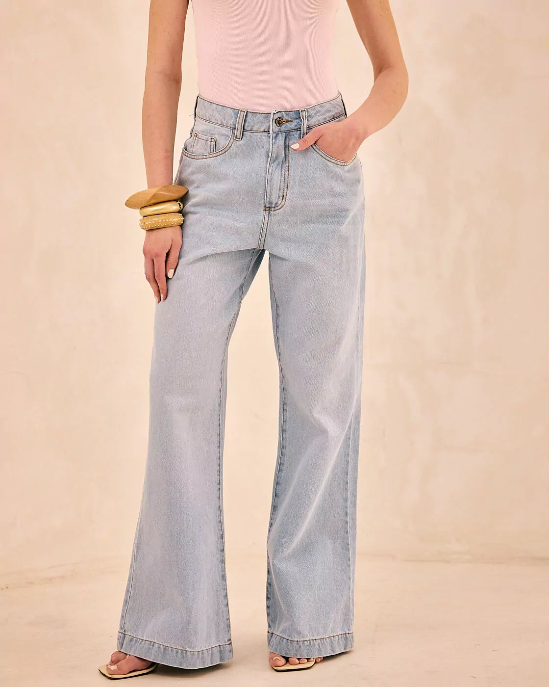 Calça Feminina ALCANCE ref. JEANS FLARE - VintedoisK