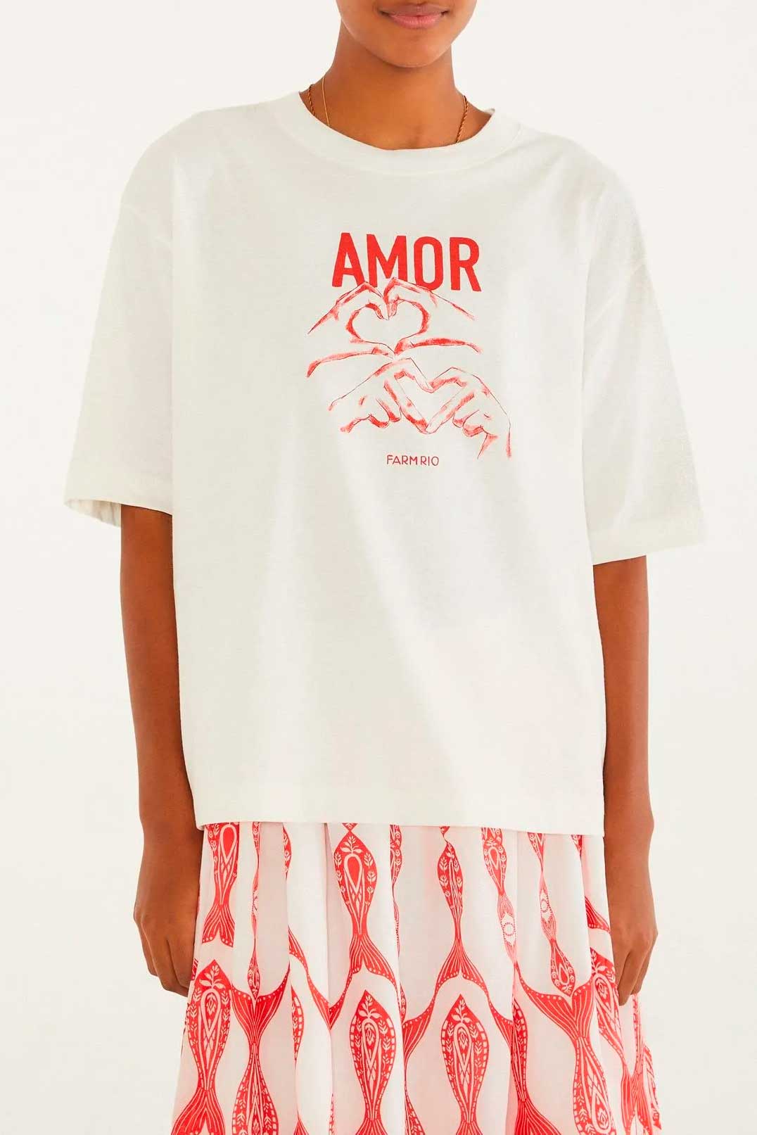 BLUSA T-SHIRT AMPLA AMOR 356796 FARM RIO