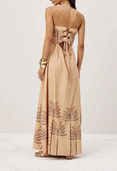 VESTIDO LONGO AMARRAÇÃO 104985 CACAY