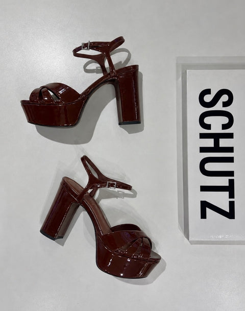 Sandália Keefa Meia Pata Couro Marrom S 20346 0003 0392 Schutz — Instagram @lojavintedoisk