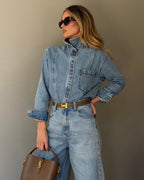 Camisa Feminino Alcance ref. CAMISA JEANS - VintedoisK