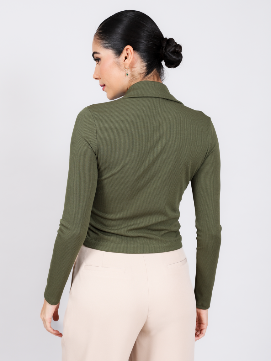 Blusa Rib Alfaiataria Sport 394138 Skenn vista lateral feminina