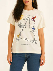 BLUSA T-SHIRT MEDIA AMERICA LATINA 339948 FARM RIO