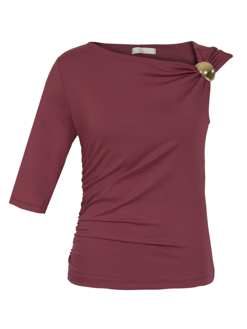 Blusa Assimétrica 414105 Skenn detalhe lateral
