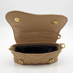 BOLSA CROSSBODY PEQUENA MATELASSÊ BEGE S 50010 2025 0003 SCHUTZ