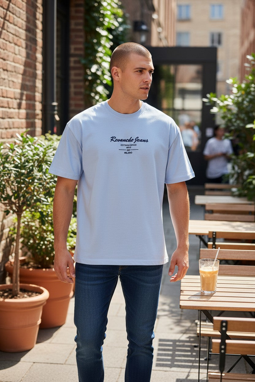 CAMISETA MASC BORDADA MC MILANO MAS00103 REVANCHE