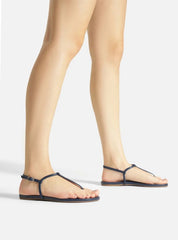 SANDÁLIA RASTEIRA AZUL TIRAS SLIM BÁSICA  A 03274 0012 0236 AREZZO