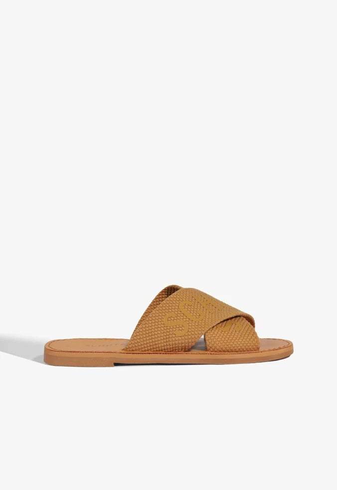 SANDÁLIA RASTEIRA DE X SCHUTZ LOGO MARROM S 20889 0004 0093 SCHUTZ