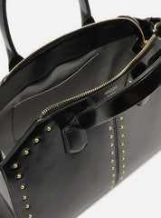 BOLSA TOTE PRETA VERNIZ GRANDE REBITES A 50021 1006 0001 AREZZO