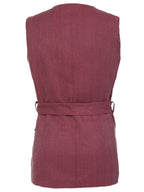 Blusa colete longue Skenn em uso, estilo formal feminino